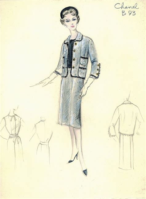 chanel designs sketches|vintage fashion design sketches.